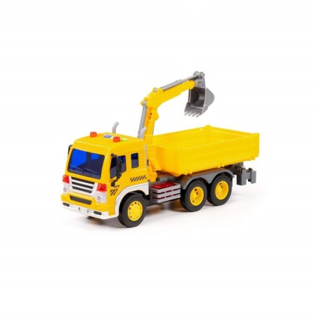 A car on -board inertial "City", with bucket, light, sound, color yellow