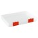 A4 documents container, Istanm with red latches, transparent