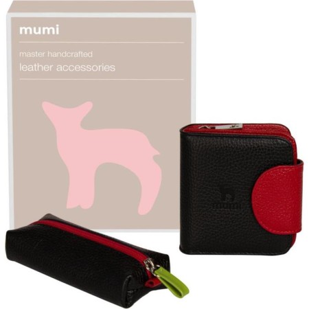 Gift set: Wallet/Key, Black/Red color