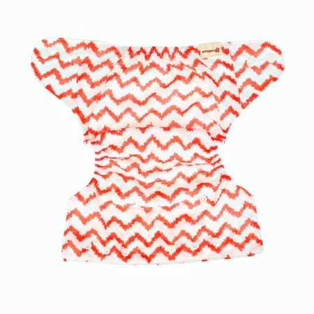 Reusable diaper, "zigzag", red color-5