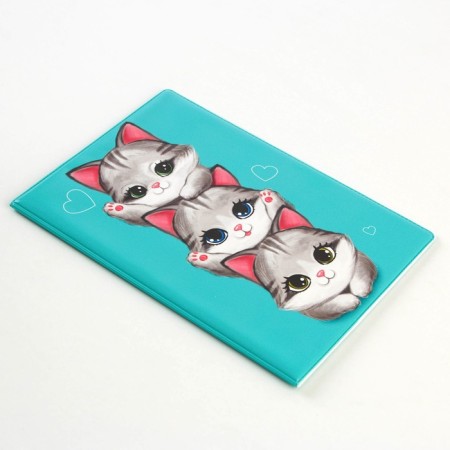 Cover for veterinary passport "Kittens", PVC-3