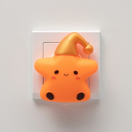 Night Star "Asterisk in the cap" 1W LED orange 6.5x8x8.5cm-4