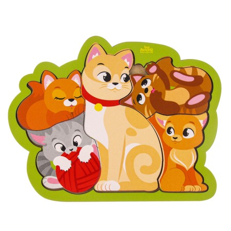 Puzzle "cat with kittens" for the smallest-4