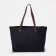Soper bag with zipper, black color