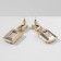 Earrings with Cleo rhinestones classic, white color in gold