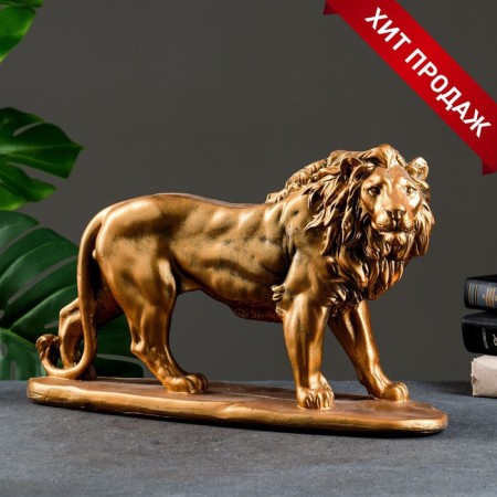 Figure "Leo Walking" bronze, 45x14x27cm