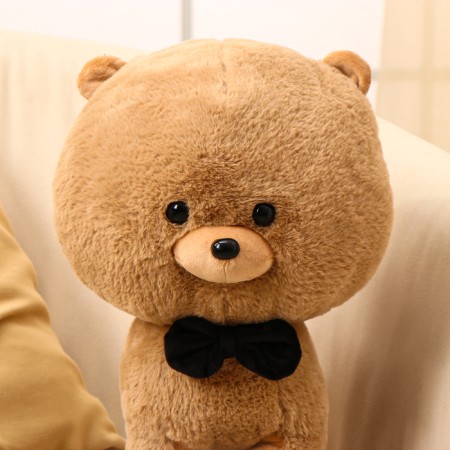 Soft toy "Dog in a butterfly", 40 cm, brown color-3