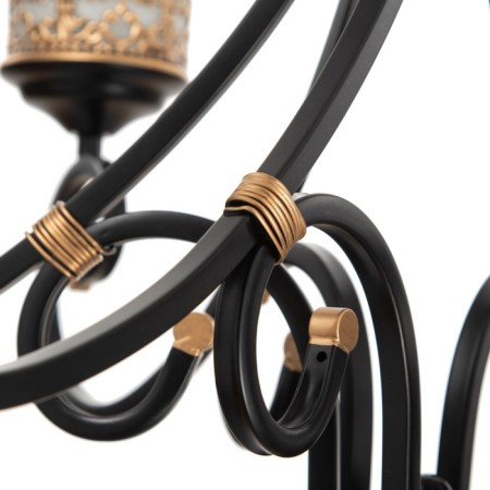 Chandelier 2713/6 E27 40W black and gold 77x77x52-82 cm Bayerlux-6