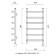 Domoterm electric heated towel rail "Stefano", 400 x 600 mm, 6 crossbars, right, chrome
