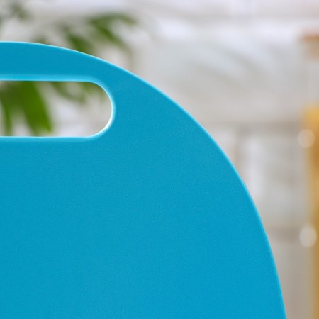 A set of cutting boards, 4 pcs, 30 × 22 × 7 cm, size 1 board 29 × 19.5 cm, oval, with markers, on a stand-4