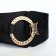 Women's belt, width 10 cm, black color