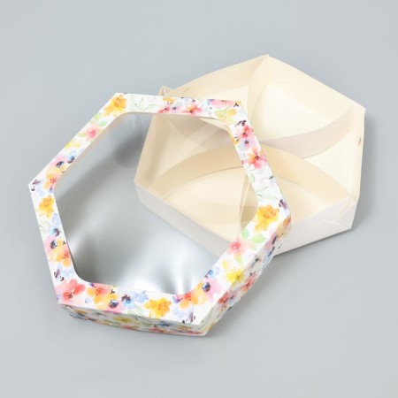 Confectionery box, packaging "Flowers for you", 23 x 23x 4 cm-2