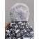 Children's fur cap, size 52, gray color