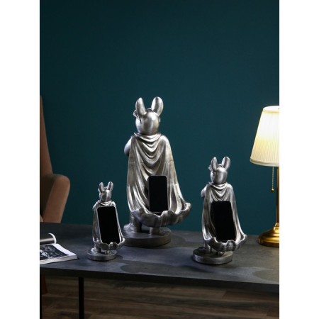 Set of stands for the little things “Boldog standing”, polystone, 58 cm, silver color-1