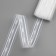 Curtain tape, organza, 3 cm, 6 ± 1 m, transparent/white color