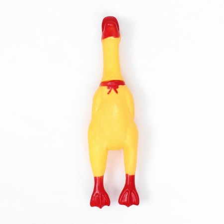 Brying toy "Goose" for dogs, 28 cm, yellow-1