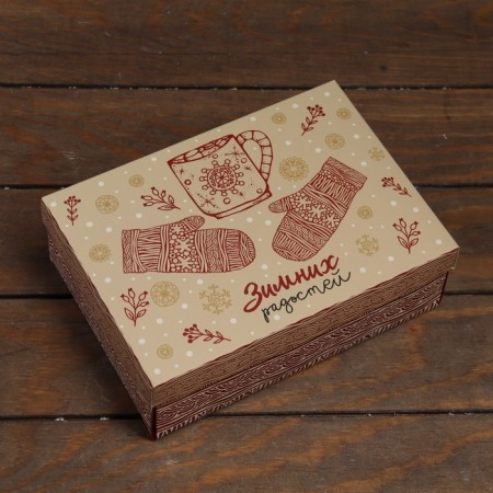 The box is folding, the lid is the "winter joys" 24 x 17 x 8 cm-1