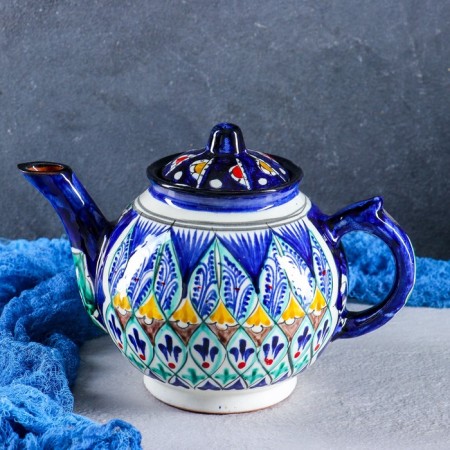 Rishtan ceramics "Patterns", 1000 ml, blue-1