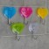 Hook on a vacuum suction cup "heart", color mix
