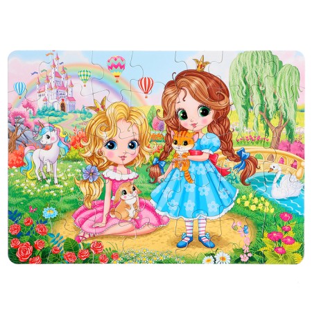 Maxi-Puzzles 2 in 1 "Princesses and bunnies No. 1", 24 and 35 elements-2