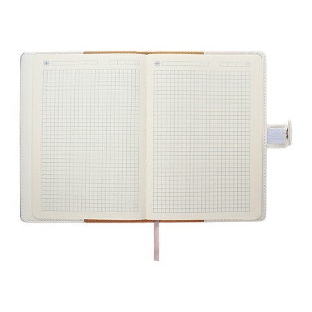 Organizer, A5, 128 sheets, a cage, the cover of the leatherette, with a knife, "Business", Blue-7