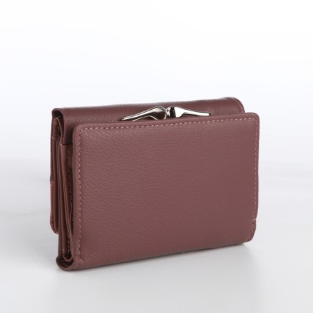 Women's wallet on a magnet, powder color-1