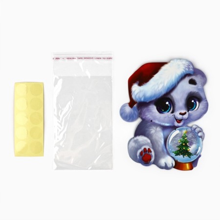 Package for sweets "Bear", 11 x 6 cm, New Year-1