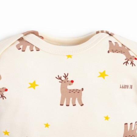 Set: jumper and pants crumb I "Merry XMAS", height 80-86 cm, beige color-1