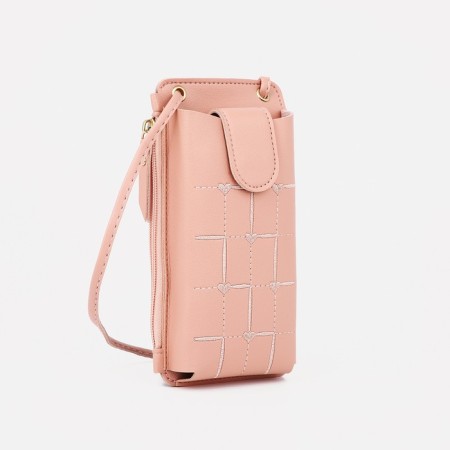 Baby bag on magnet, long belt, pink color