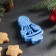 Books Form "Snow Maiden", cutting, stamp, 10.5 × 6 cm, blue color