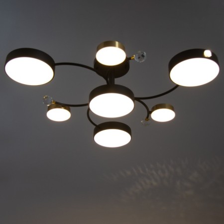 Terra chandelier 7XLED 132W 3000-6000K black and gold 75x75x21 cm Bayerlux-3