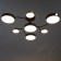 Terra chandelier 7XLED 132W 3000-6000K black and gold 75x75x21 cm Bayerlux