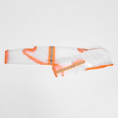 Complete raincoat for dogs, rr m (ds 30, og 42 cm, weight 5-8 kg), transparent-orange-1