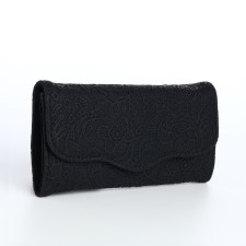Women's wallet on a magnet, black color