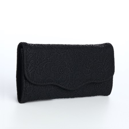Women's wallet on a magnet, black color
