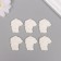 Decor for the creativity of the polystone "Kombinazonchik" White set 6 pcs 2.5x3 cm