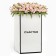 Carriage for flowers with liner for fixation, "Happiness", white, 35 x 20 x 20 cm