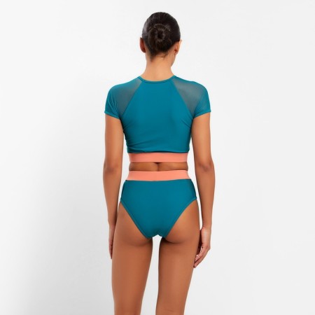 Separate Minaku swimsuit with closed shoulders, emerald color, size 48-2