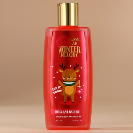 Winter Melody bath foam, 250 ml, the aroma of cherry Milkshika, Ural Lab-1