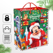 New Year. Gift package, 18x23x11.5 cm, packaging, Mickey Mouse