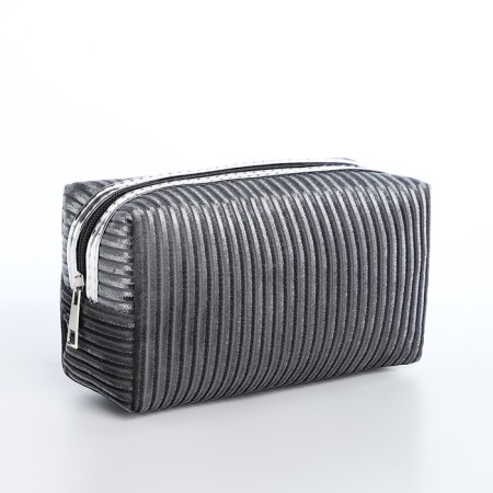Lightning cosmetic bag, gray color