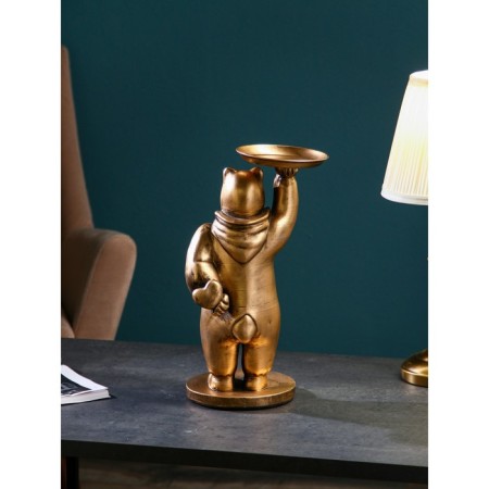 Steam for the little things "Bear", polystone, 45 cm, color gold-2
