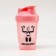 Shaker, 400 ml, series: Crossfit, "Woman with dumbbells", 9.5 x 7 x 16.2 cm, pink