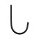The hook is wall, universal, 80x50x20, black color