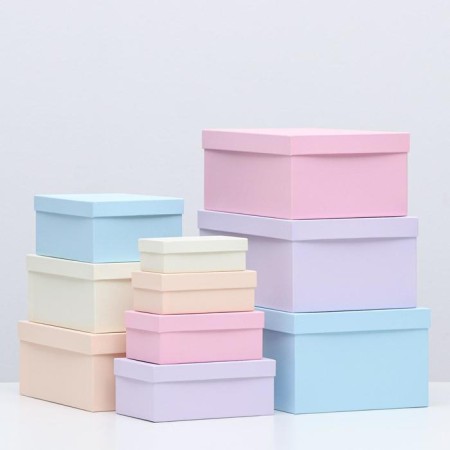 Set of boxes 10 in 1 "Dawn", 30 x 20 x 13 - 12 x 6.5 x 4 cm-1