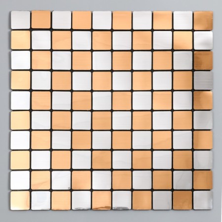 Interior sticker "Chess pattern" silver-bronza 30x30 cm-1