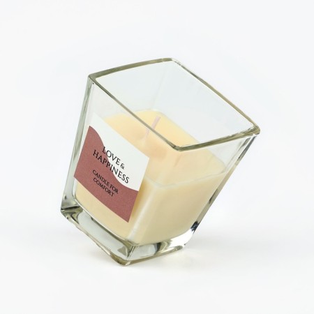 Aromatic candle in a glass "Happiness": grapefruit and honey, 6.8 x 8 cm.-6