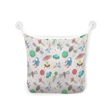 Organizer in a bath on suction cosmic joy, for storing toys and trifles, size 33x39 cm-2