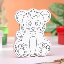 Tiger coloring, reusable, 8x6.5 cm