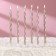 Candles in a cake twisted with a stand, 6 pcs, 11 cm, champagne